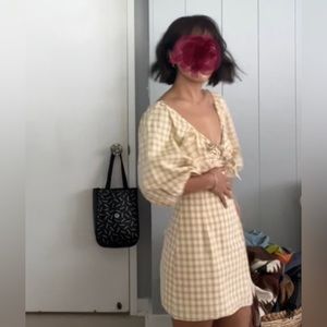 Puff Sleeve Mini Dress